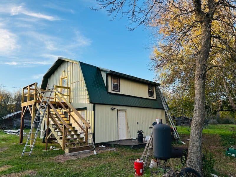 Gallery photos for Green Metal Roofing Enhances Rural Barn: Image #1