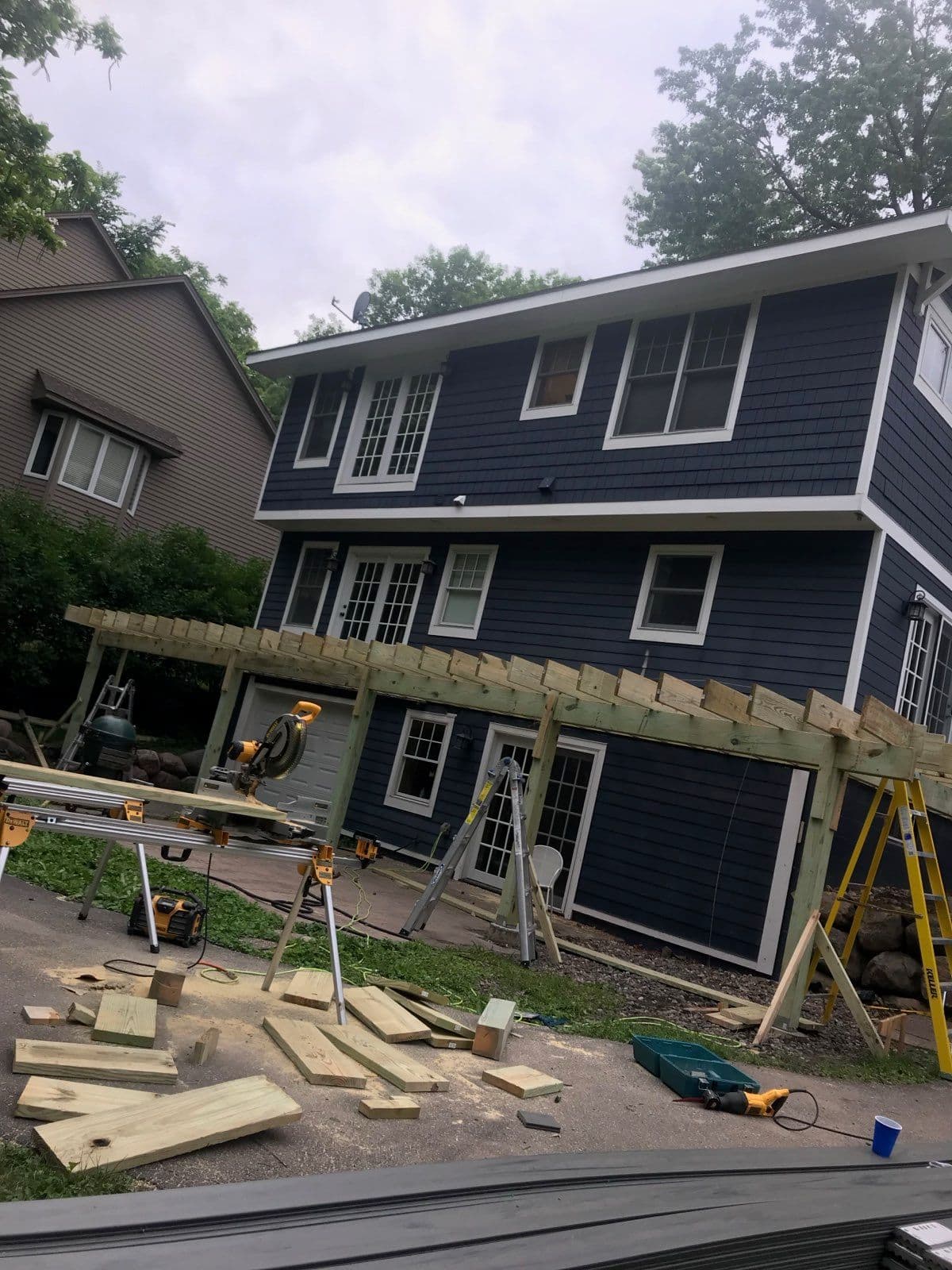 Project Composite Deck With Sleek Black Railings Transformation image