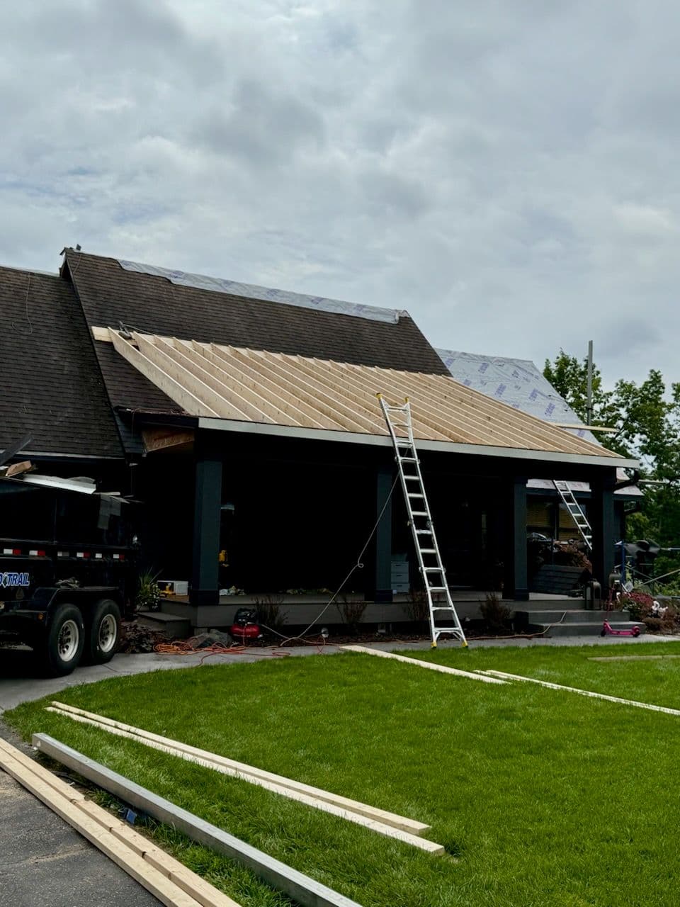 Transforming Flat Roof to Sloped Steel in Hastings image