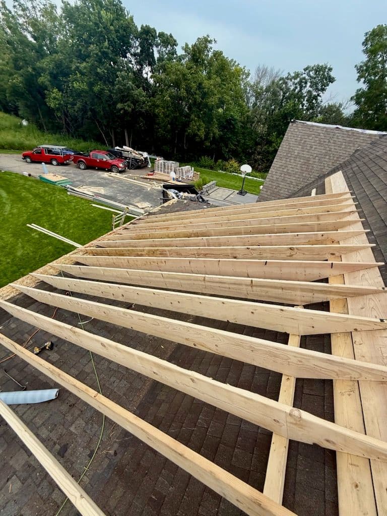 Gallery photos for Transforming Flat Roof to Sloped Steel in Hastings: Image #1